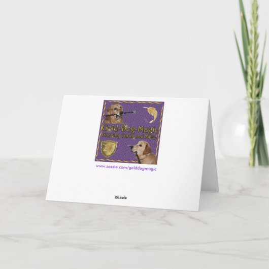 Golden Retriever Cookies en Melk voor de Kerstman Feestdagen Kaart (Achterkant)