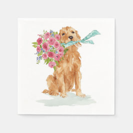 Golden Retriever Coquette servetten