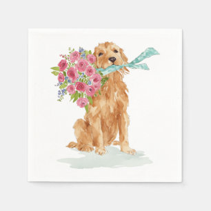 Golden Retriever Coquette servetten