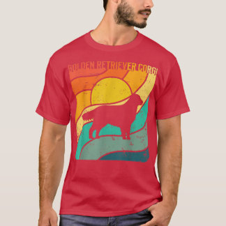 Golden Retriever Corgi  Sunset Mam Pap -120 T-shirt