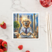 Golden Retriever Corporate Zakenman Servet (Insitu)