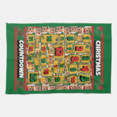 Golden Retriever Counting-down Kerstmis Advent Dog Theedoek (Horizontaal)