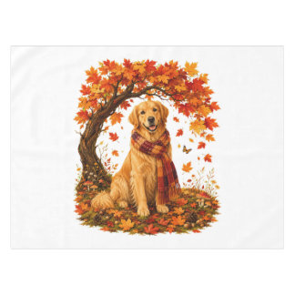 Golden Retriever Cozy Autumn Thanksgiving Tafelkleed