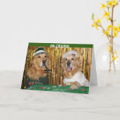 Golden Retriever Craps Verlate Verjaardag Kaart (Gele Bloem)