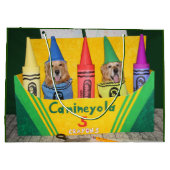Golden Retriever Crayons in een Crayon Box Groot Cadeauzakje (Achterkant)