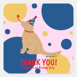 Golden Retriever Custom Dog Verjaardag Sticker