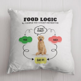 Golden Retriever Custom Name Food Logic Stroomdiag Kussen