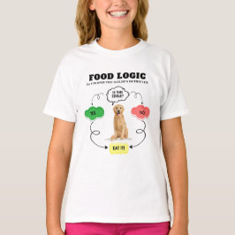 Golden Retriever Custom Name Food Logic Stroomdiag T-shirt