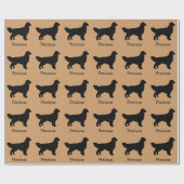Golden Retriever Custom Wrapping Paper Cadeaupapier (Vlak)