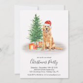 Golden Retriever Cute Hondenliefhebber kerst Kaart (Voorkant)
