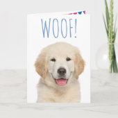 Golden Retriever Cute Puppy Birthday Kaart (Voorkant)