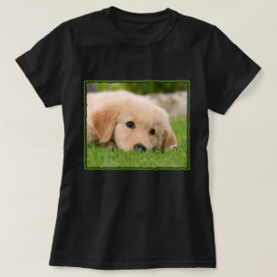 Golden Retriever Cute Puppy Dreaming Dog Portret T-shirt