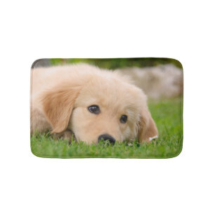 Golden Retriever Cute Puppy Dreaming Meadow, klein Badmat