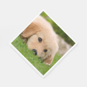 Golden Retriever Cute Puppy Dreams Dog Foto Servetten (Hoek)