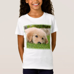 Golden Retriever Cute Puppy Dreams Dog Foto T-shirt