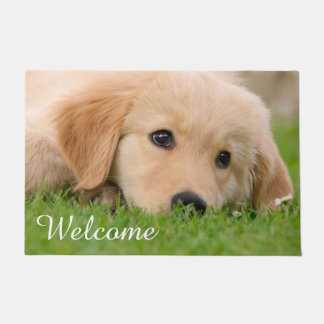 Golden Retriever Cute Puppy Dreams Dog Pet Welkom Deurmat