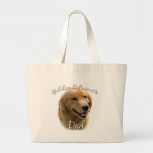 Golden Retriever Dad 2 Grote Tote Bag