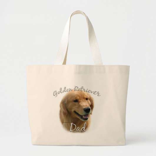 Golden Retriever Dad 2 Grote Tote Bag (Voorkant)