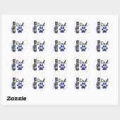 Golden Retriever Dad 2 Ronde Sticker (Vel)