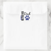 Golden Retriever Dad 2 Ronde Sticker (Tas)