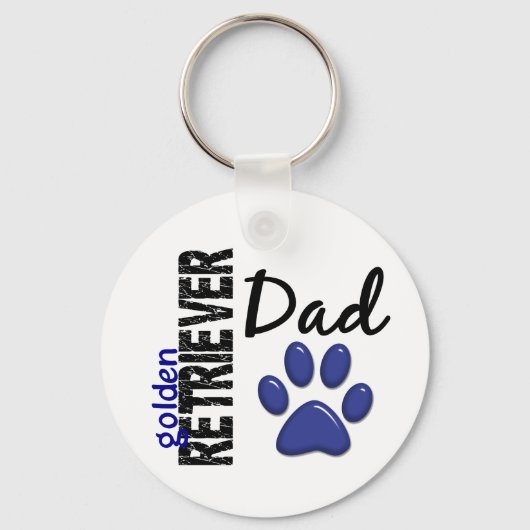Golden Retriever Dad 2 Sleutelhanger (Voorkant)
