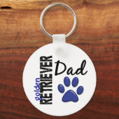Golden Retriever Dad 2 Sleutelhanger (Voorkant)