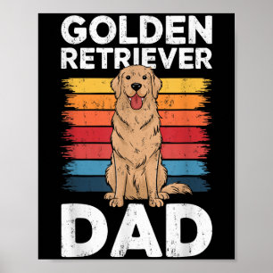 Golden Retriever Dad Shirt Mannen Daddy Hondenlief Poster