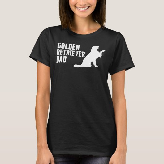 Golden Retriever Dad Silhouette T-shirt (Voorkant)