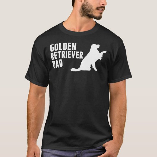 Golden Retriever Dad Silhouette T-shirt (Voorkant)