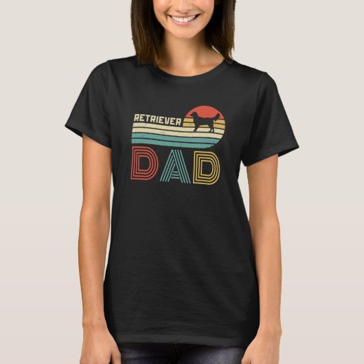Golden Retriever Dad Vintage Retro Dog T-shirt (Voorkant)