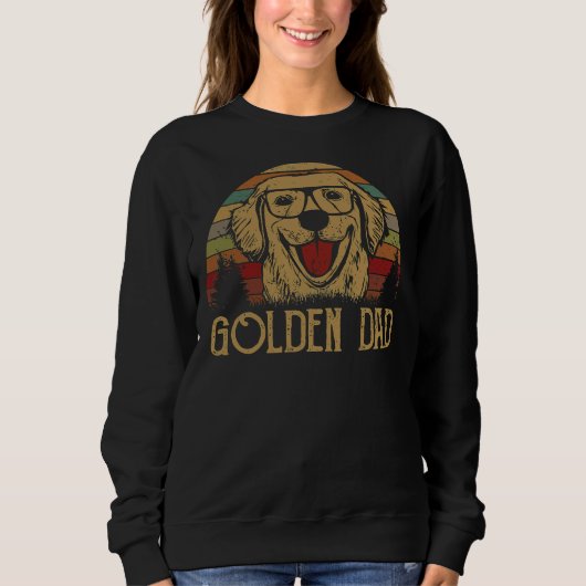 Golden Retriever Dad Vintage Trui (Voorkant)