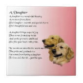 Golden Retriever - Daughter gedicht Tile Tegeltje (Voorkant)