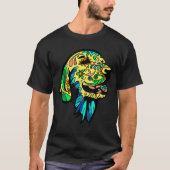 Golden Retriever Day of the Dead Sugar Skull T-shirt (Voorkant)
