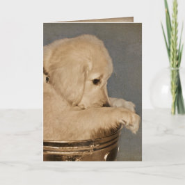 Golden Retriever denken aan jou Kaart