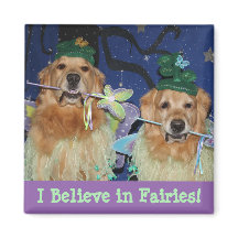Golden Retriever die ik geloof in Fairies
