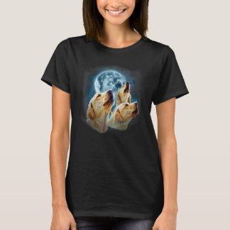 Golden Retriever die naar de maan kijkt T-shirt