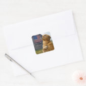 Golden Retriever die trouw belooft Vierkante Sticker (Envelop)
