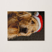Golden Retriever die zich voor zijn kerstfeest inz Legpuzzel (Horizontaal)