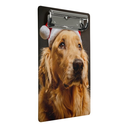 Golden Retriever die zich voor zijn kerstfeest inz Mini Klembord (Schuin)