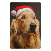Golden Retriever die zich voor zijn kerstfeest inz Mini Klembord (Achterkant)