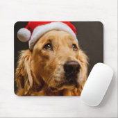 Golden Retriever die zich voor zijn kerstfeest inz Muismat (Met muis)