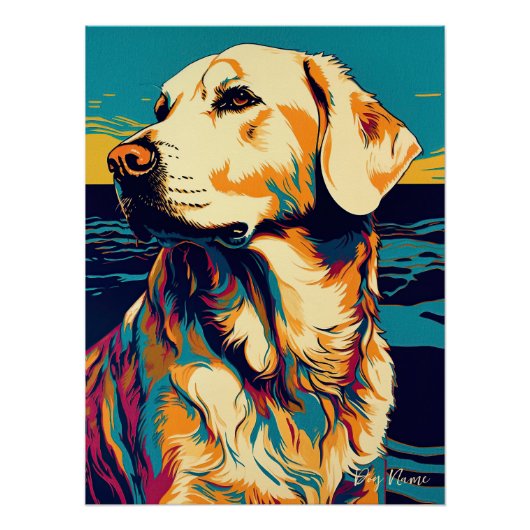 Golden Retriever Dog 001 - Bruno Pokopen Perfect Poster (Voorkant)