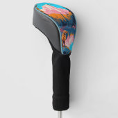 Golden Retriever Dog 003 - Bruno Pokopen Golfheadcover (Schuin)