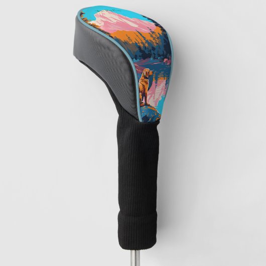 Golden Retriever Dog 003 - Bruno Pokopen Golfheadcover (Schuin)