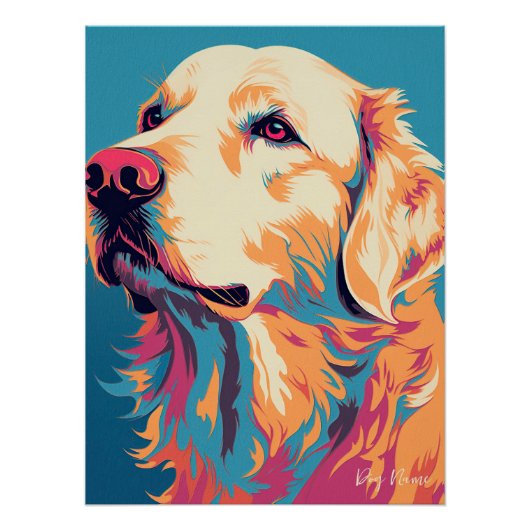 Golden Retriever Dog 005 - Bruno Pokopen Perfect Poster (Voorkant)