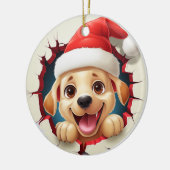 Golden Retriever Dog 3D Doorbraak Ornament (Links)