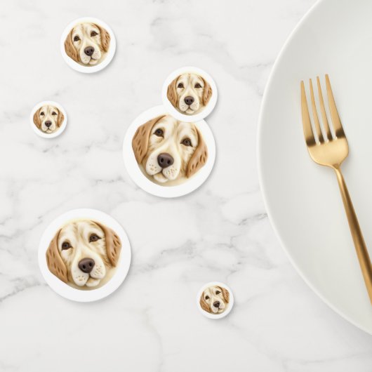 Golden Retriever Dog 3D geïnspireerd Confetti (Groep)