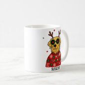 Golden Retriever Dog Antlers & Star Glasses Koffiemok (Voorkant rechts)