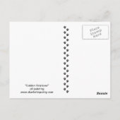 Golden Retriever Dog Art Briefkaart (Achterkant)