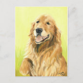 Golden Retriever Dog Art Briefkaart (Voorkant)